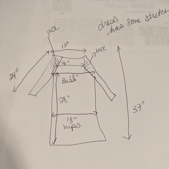 Cream lace women's dress - worn once!!! - Picture 5 of 5